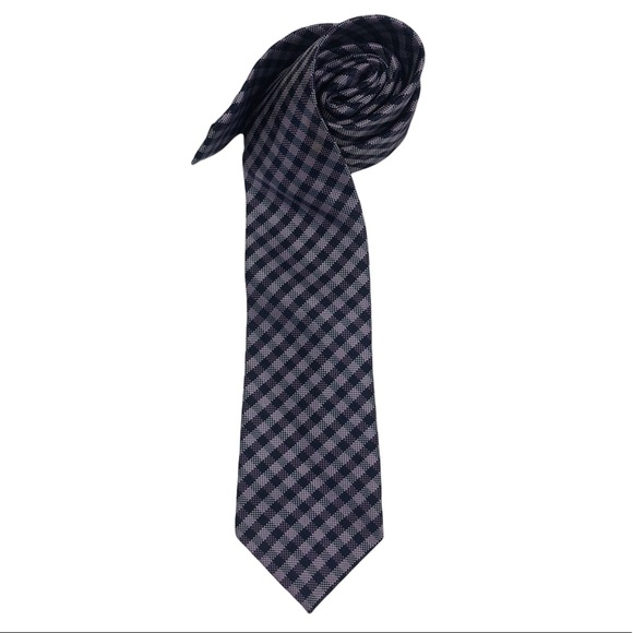 Jos. A. Bank Other - Jos A Bank Purple Plaid Checked Silk Stain Resistant Tie